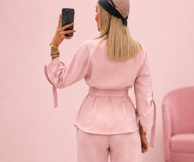 Pink formal set image 3